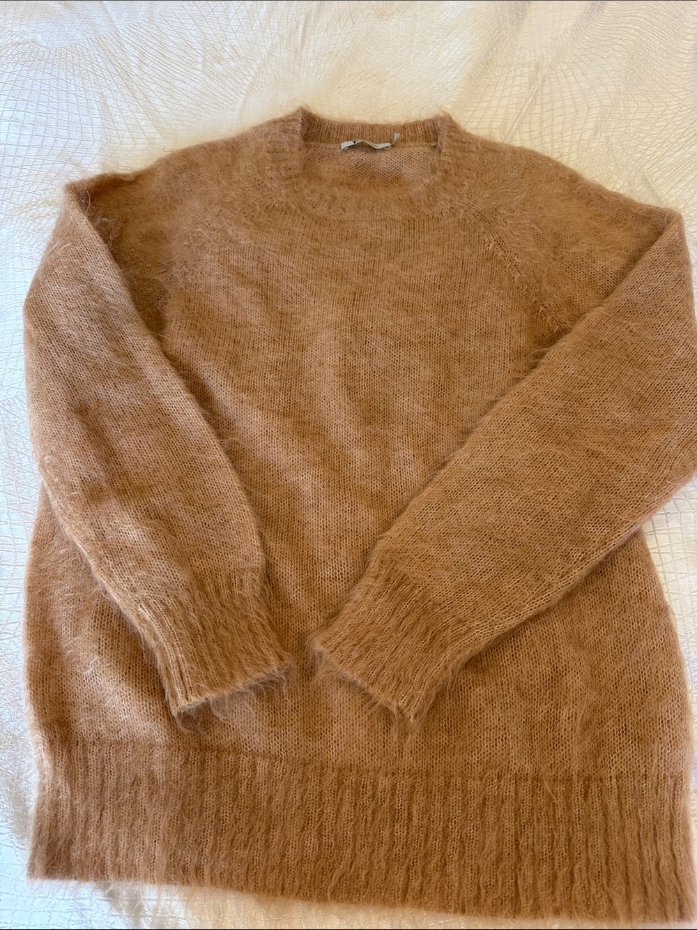 Alexander Wang Copper-Tone Fuzzy Crewneck Sweater